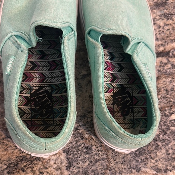 Vans Teal Canvas Sneakers slip on - Picture 7 of 8